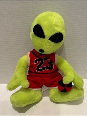 Neon Green Alien Plush in Red #23 Jersey Nanco 1996 vintage Michael Jordan No#